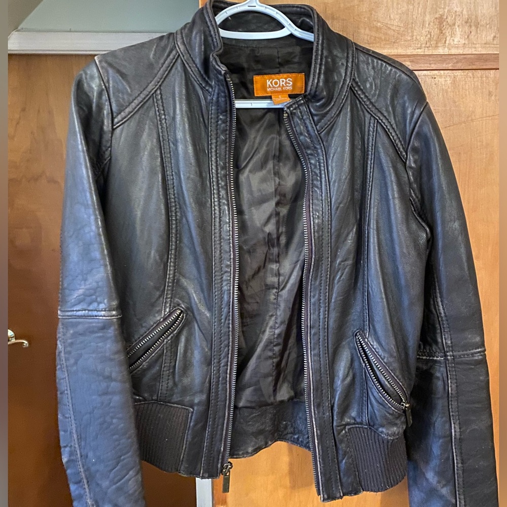Michael Kors Dark Brown leather jacket